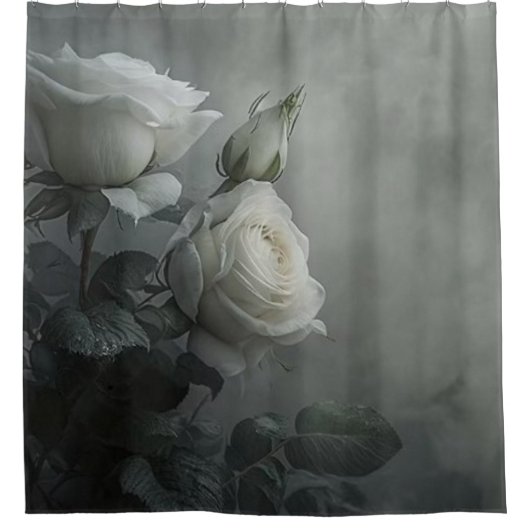White Rose Duschvorhang (Vorderseite)