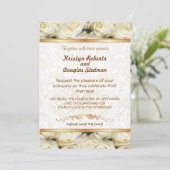 White Rose - Einladung zur Hochzeit (Stehend Vorderseite)