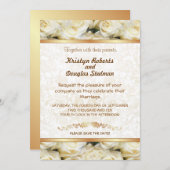 White Rose - Einladung zur Hochzeit (Vorne/Hinten)