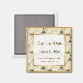 White Rose Elegance Magnet (Vorderseite/Rückseite)