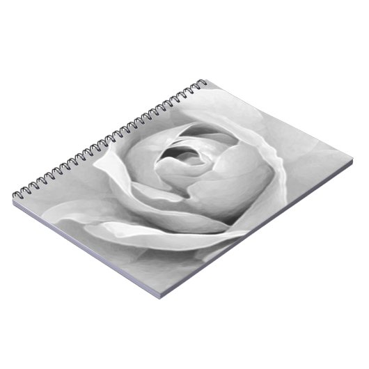 White Rose Elegance Notizblock (Linke Seite)