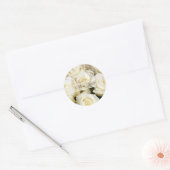 White Rose Elegance Runder Aufkleber (Umschlag)