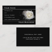 White Rose Elegante Business Card Visitenkarte (Vorne/Hinten)