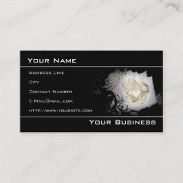 White Rose Elegante Business Card Visitenkarte