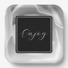 White Rose | Elegantes Blumendesign Pappteller