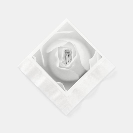 White Rose | Elegantes Blumendesign Serviette (Ecke)