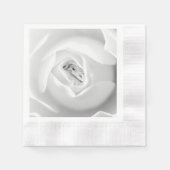 White Rose | Elegantes Blumendesign Serviette (Vorderseite)
