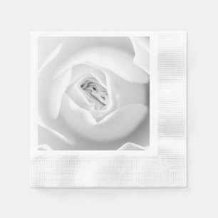 White Rose   Elegantes Blumendesign Serviette