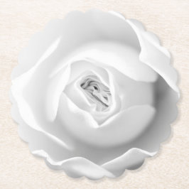 White Rose | Elegantes Blumendesign Untersetzer
