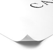 White Rose Floral Gold Blätter Hochzeitssymbol Poster (Ecke)