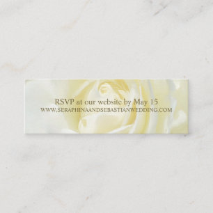 White Rose Floral Gold Hochzeitswebsite Cards Mini Visitenkarte