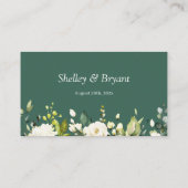 White Rose Floral Wedding Online UAWG QR Code Begleitkarte (Rückseite)