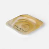 White Rose Floral Wedding Pappteller (Gewinkelt)