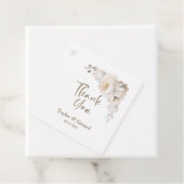 White Rose Floral Wedding Vielen Dank Geschenkanhänger (Beispiel)