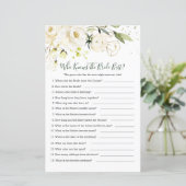 White Rose Foliage Wer die Bride Best kennt (Stehend Vorderseite)