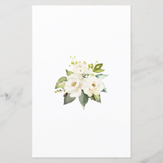 White Rose Foliage Wer die Bride Best kennt (Rückseite)