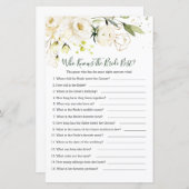 White Rose Foliage Wer die Bride Best kennt (Vorne/Hinten)