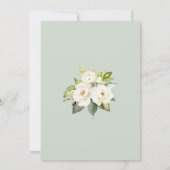 White Rose Foliage Wer die Bride Best kennt Einladung (Rückseite)