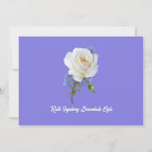 White Rose Foto Style Death Announccard Ankündigung (Rückseite)