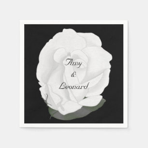 White Rose Full Bloom Personalisiert Napkins Serviette