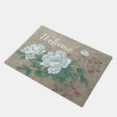 White Rose Fußmatte (Schrägansicht)