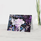 White Rose Geburtstagskarte Karte (Vorderseite)