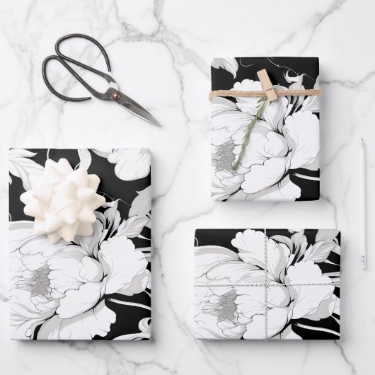 White Rose Geschenkpapier Set (Vorderseite)