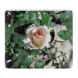 White Rose Glas Cutting Board Schneidebrett
