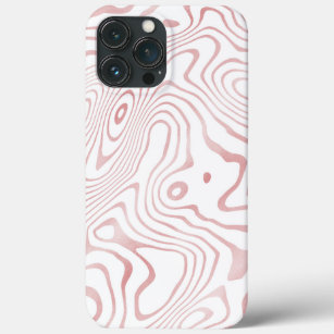 White Rose Gold flüssiger Swirl Abstract Design Case-Mate iPhone Hülle