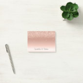 White Rose Gold Glitzer Glitzy Sparkle Post-it Klebezettel (Büro)