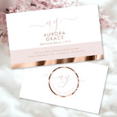 White Rose Gold Grace Visitenkarte