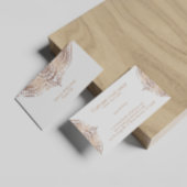 White Rose-Gold Lace Mandala Visitenkarte