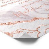 White & Rose Gold Liebe ist Sweet Leckerei Table S Poster (Ecke)