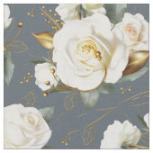 White Rose Gold Romantik Stoff (Nahaufnahme)
