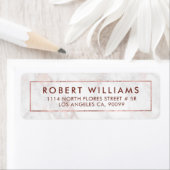 White & Rose-Gold Tones Faux Marble Label (Insitu)