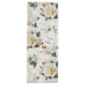 White Rose Gold Wedding Geschenktüte Für Weinflaschen (Vorderseite)