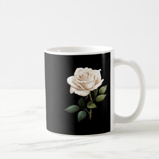 White Rose Graphic  Kaffeetasse (Rechts)