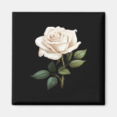 White Rose Graphic  Magnet (Vorne)