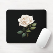 White Rose Graphic Mousepad (Mit Mouse)