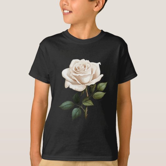 White Rose Graphic T-Shirt (Vorderseite)