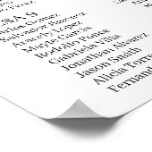 White Rose Greenery Hochzeitskarte Poster (Ecke)