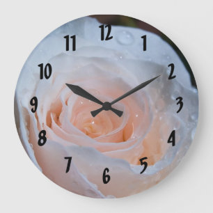 White Rose Große Wanduhr