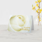 White Rose Happy Birthday Card Karte (Gelbe Blume)