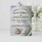 White Rose - Hochzeitskarte Einladung (Stehend Vorderseite)