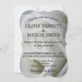 White Rose - Hochzeitskarte Einladung (Vorderseite)