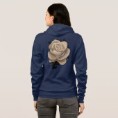 White Rose Hoodie (Schwarz voll)