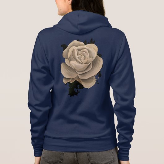White Rose Hoodie (Rückseite)