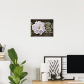 White Rose Hope Scripting Art Print Poster (Heimbüro)