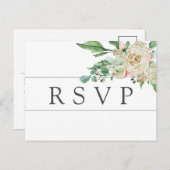 White Rose Hydrangea UAWG Postcard Auswahl Einladungspostkarte (Vorne/Hinten)