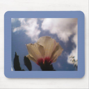 White Rose in Blue Sky Mousepad